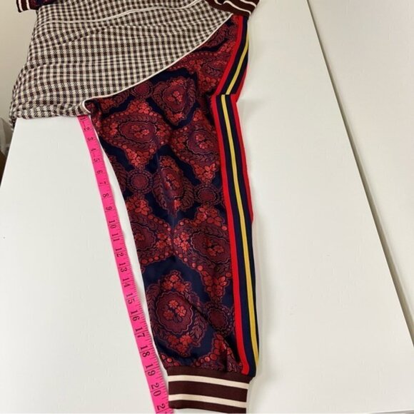 NWT GUCCI MICRO-CHECK AND PAISLEY-PRINT VELVET TRACK JACKET - Picture 14 of 15